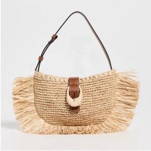 NWT • STAUD Alana bag in Raffia